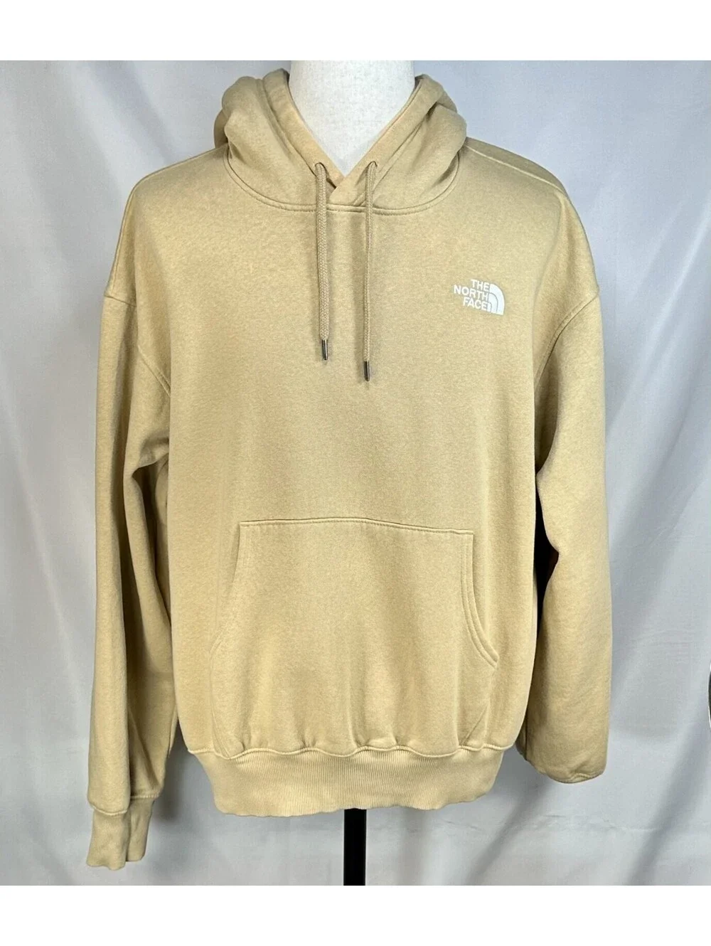North Face Heavyweight Fleece Drawstring Hoodie Brown M